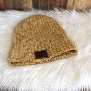 Love Your Melon Beanie Hat Knitted Cotton Beige